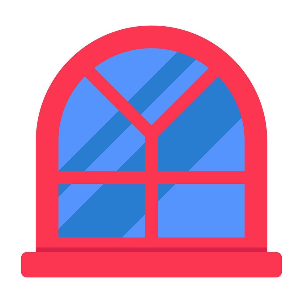 Editable design icon of window vector
