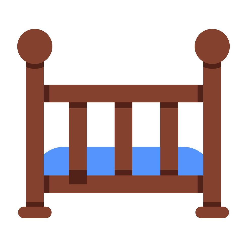 Premium download icon of baby crib vector