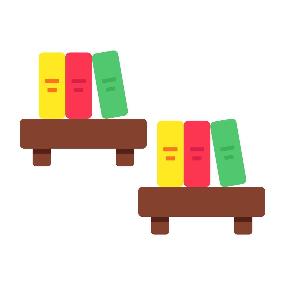 Premium download icon of books rack vector