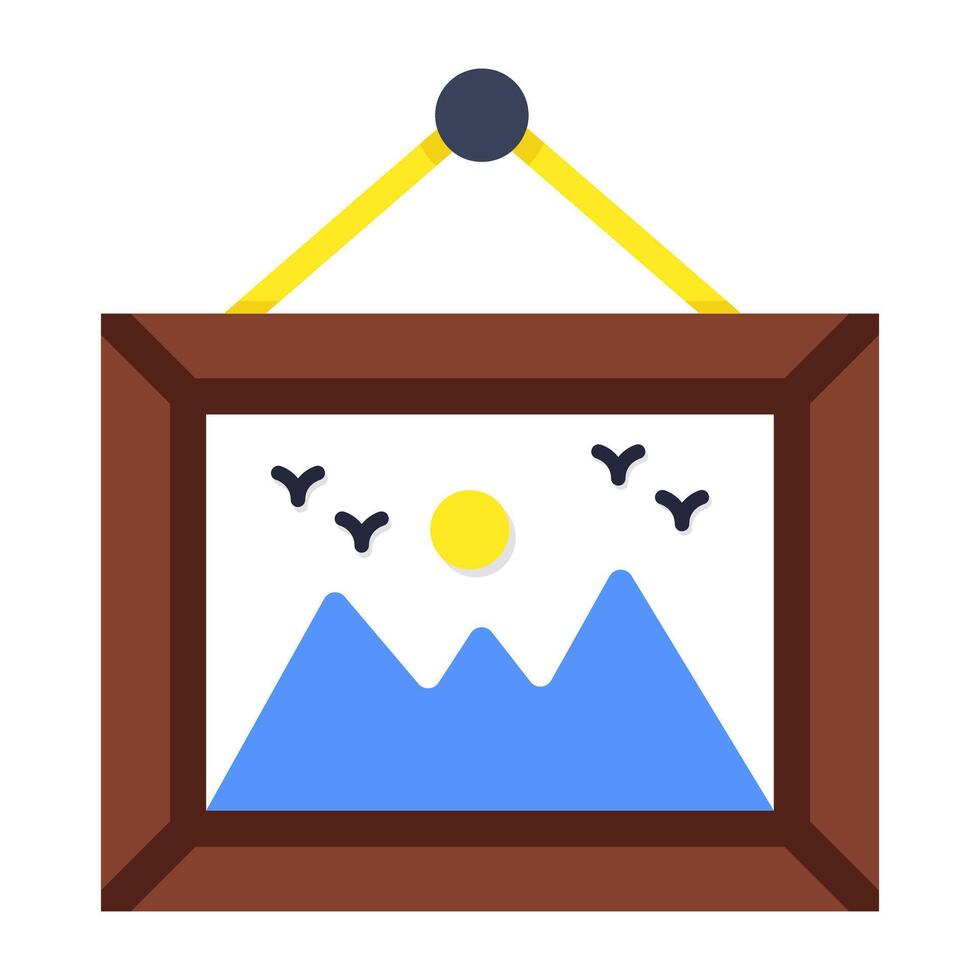 An icon design of wall painting vector