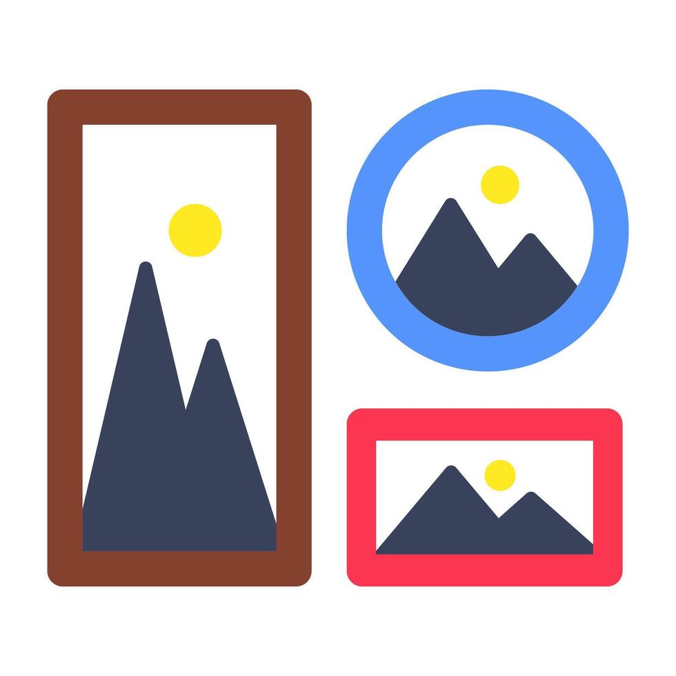 An icon design of wall painting vector