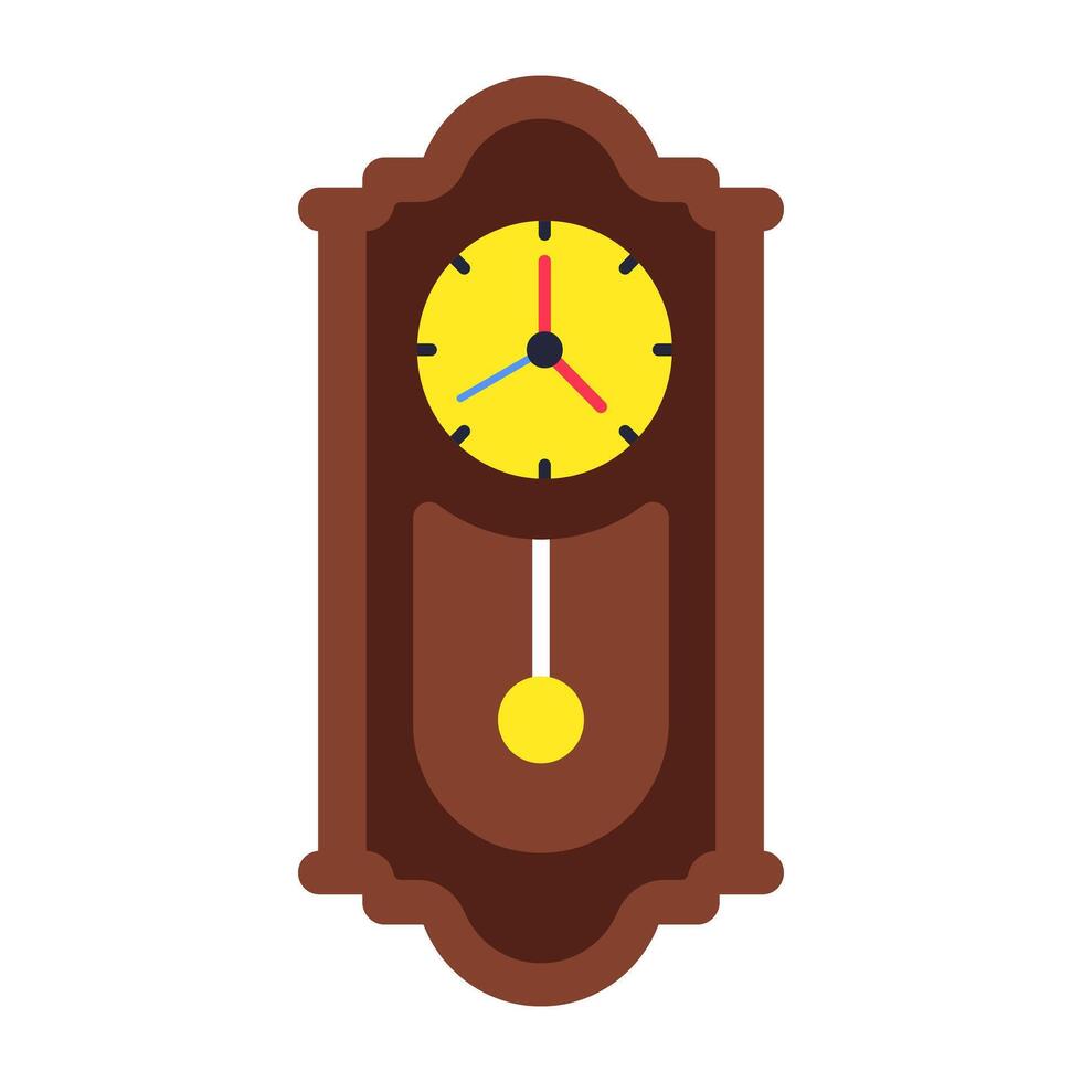 Editable design icon of wall clock vector