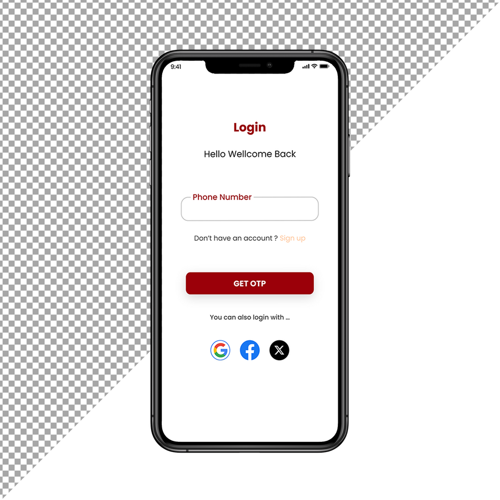 Mobile mockup background transparency psd