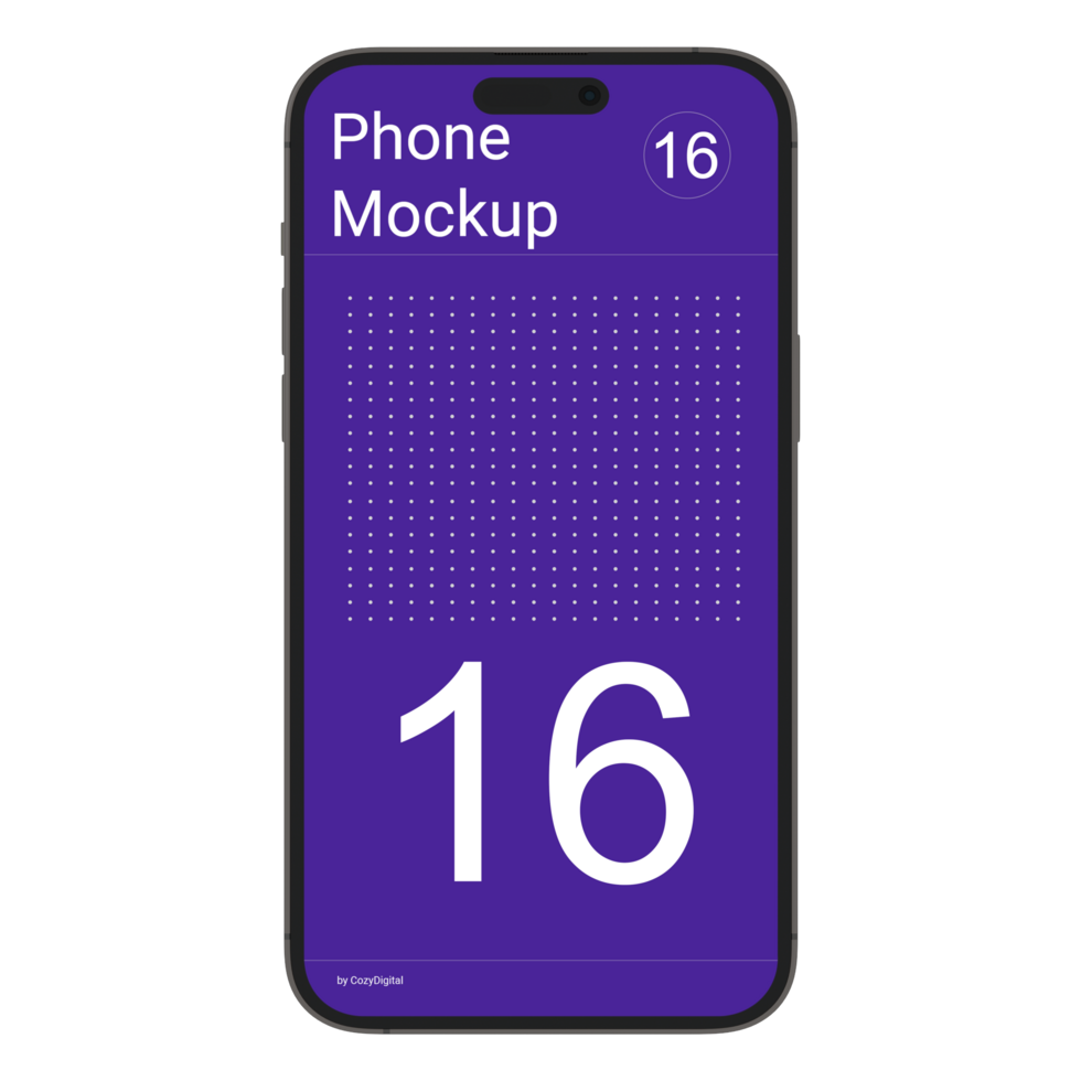 Titanium color of smartphone mockup without background psd