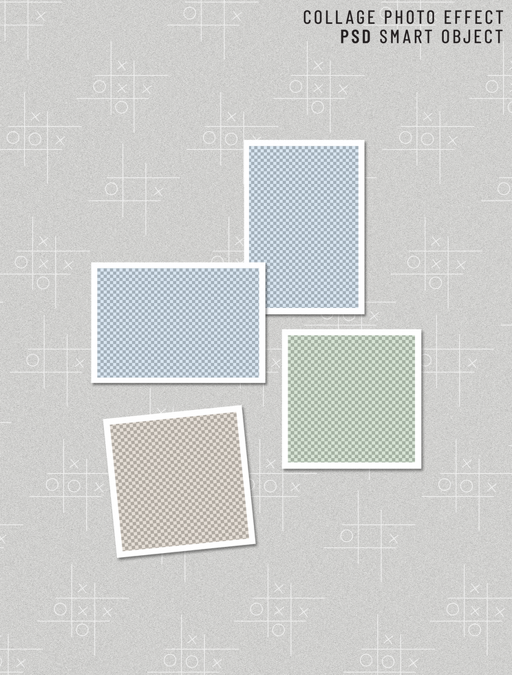 Photo frame mockup mood board fashion style psd