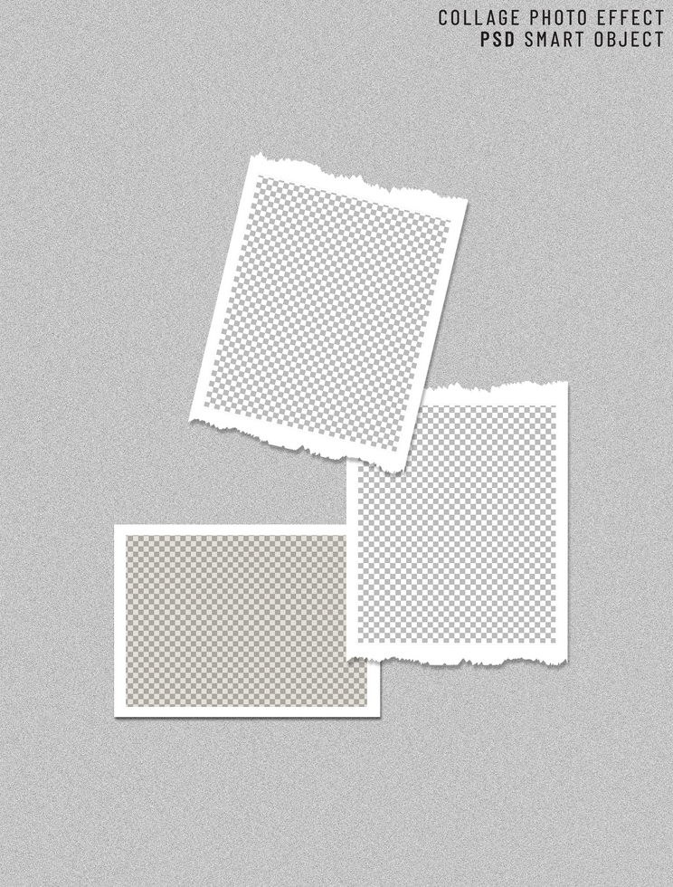 Frame for photo collage in wedding mockup psd