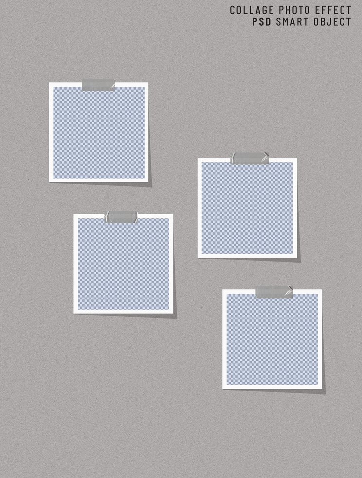 Wedding mockup's photo collage frame psd