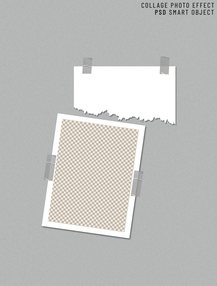 Editable smart object collage template, social media mockup template media psd