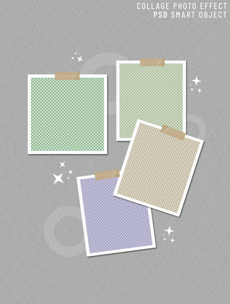 Creating a frame grid album photo collage painting psd