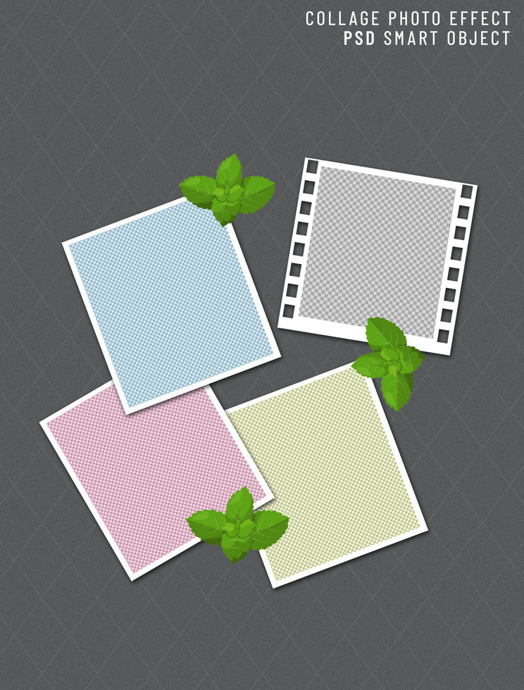 Modern Collage Design Elements in a Photo Collage Template for Creative Projects psd