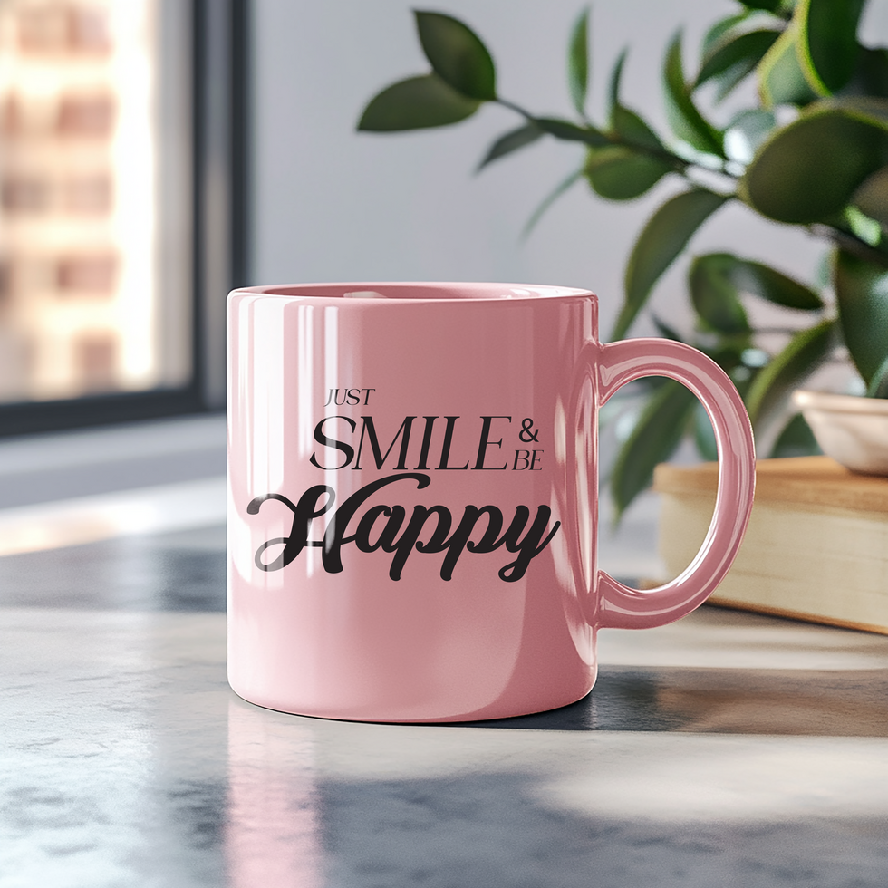 pink mug for mockup design psd