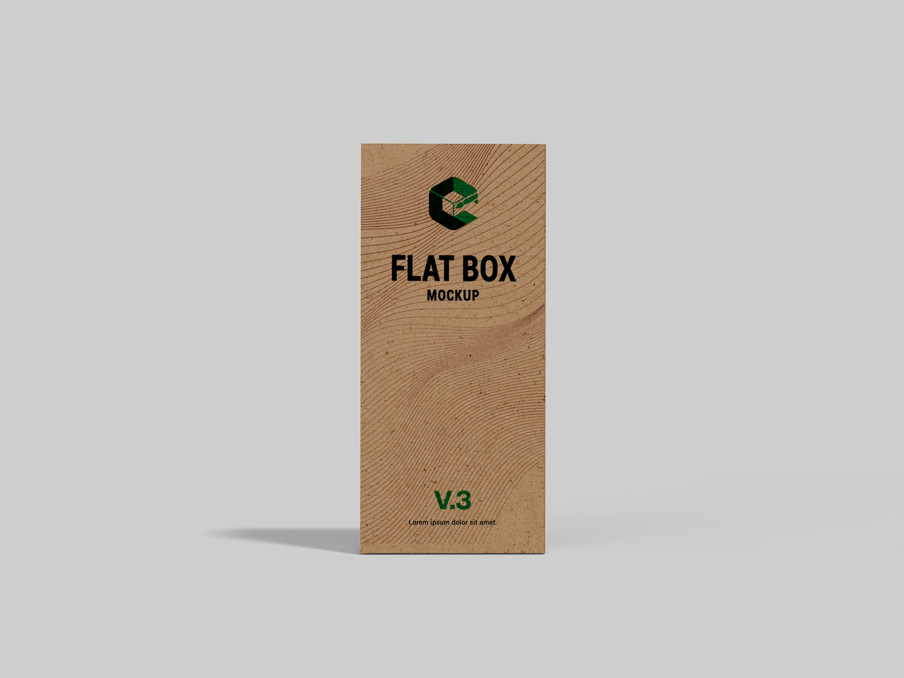 Changeable Flat Cardboard Package Box Design or Rectangle Box Mockup psd