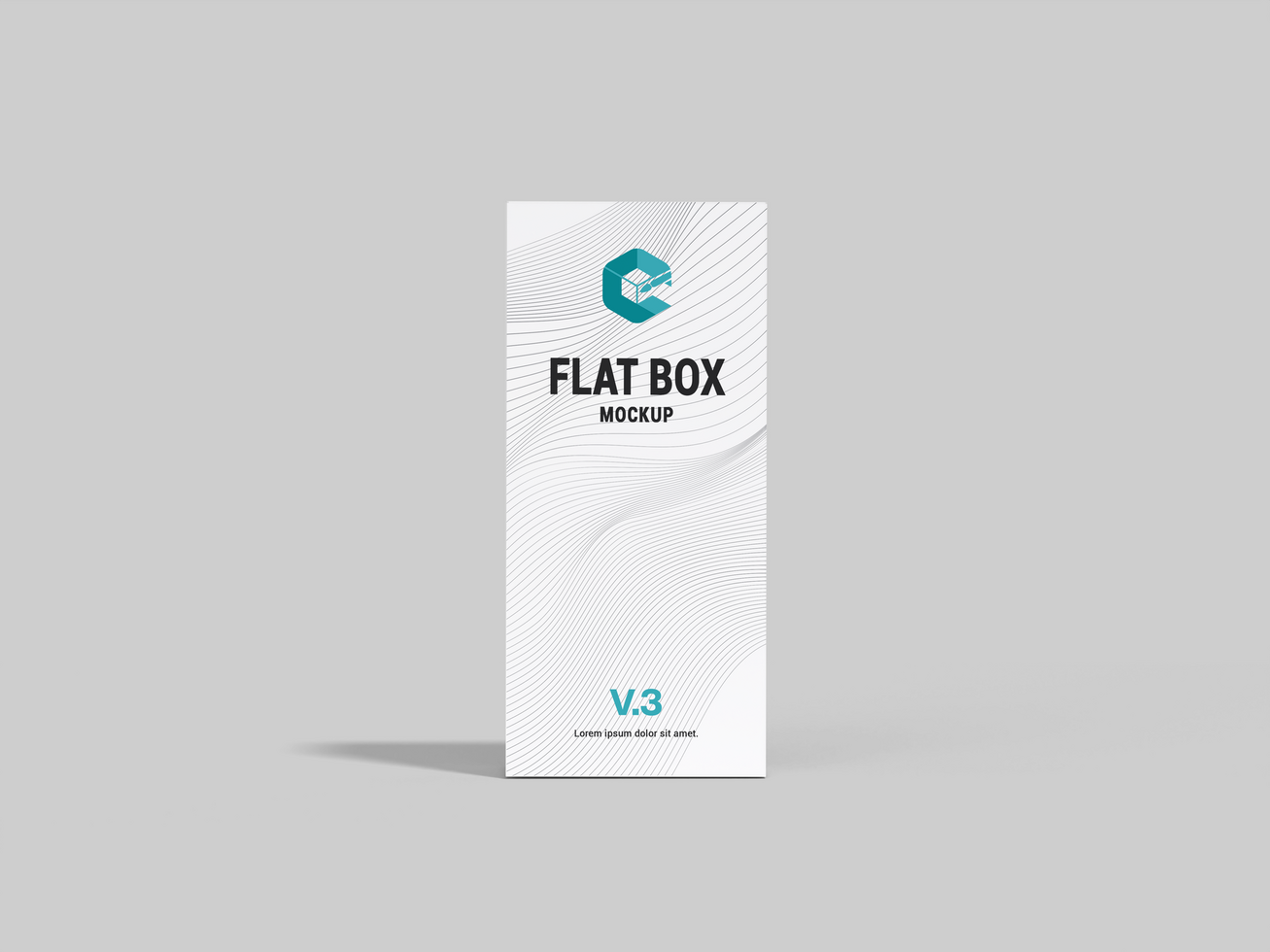 Realistic Rectangle Flat Long Packaging Box 3D Rendering Mock-up - Mockup for Branding psd