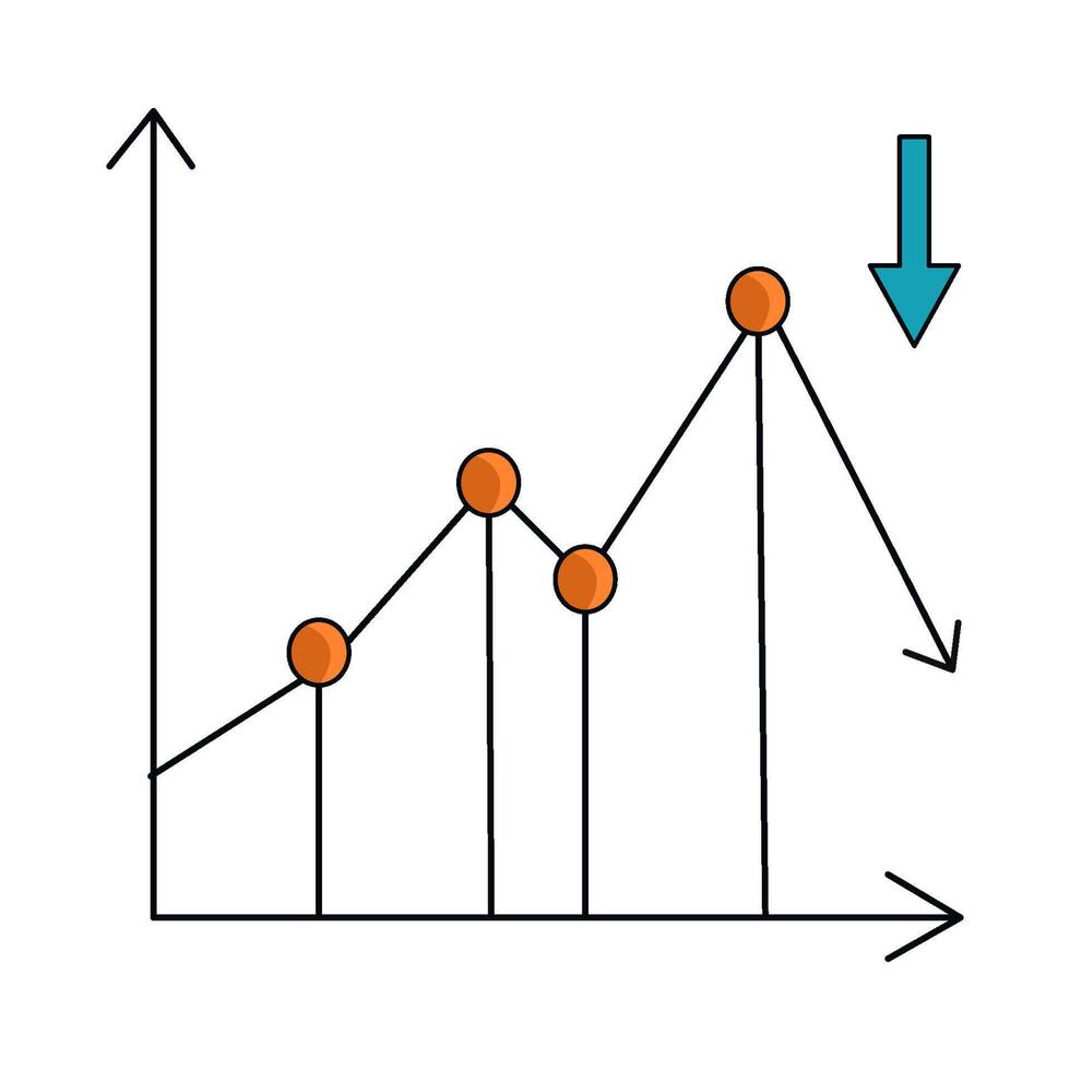 illustration of recession vector