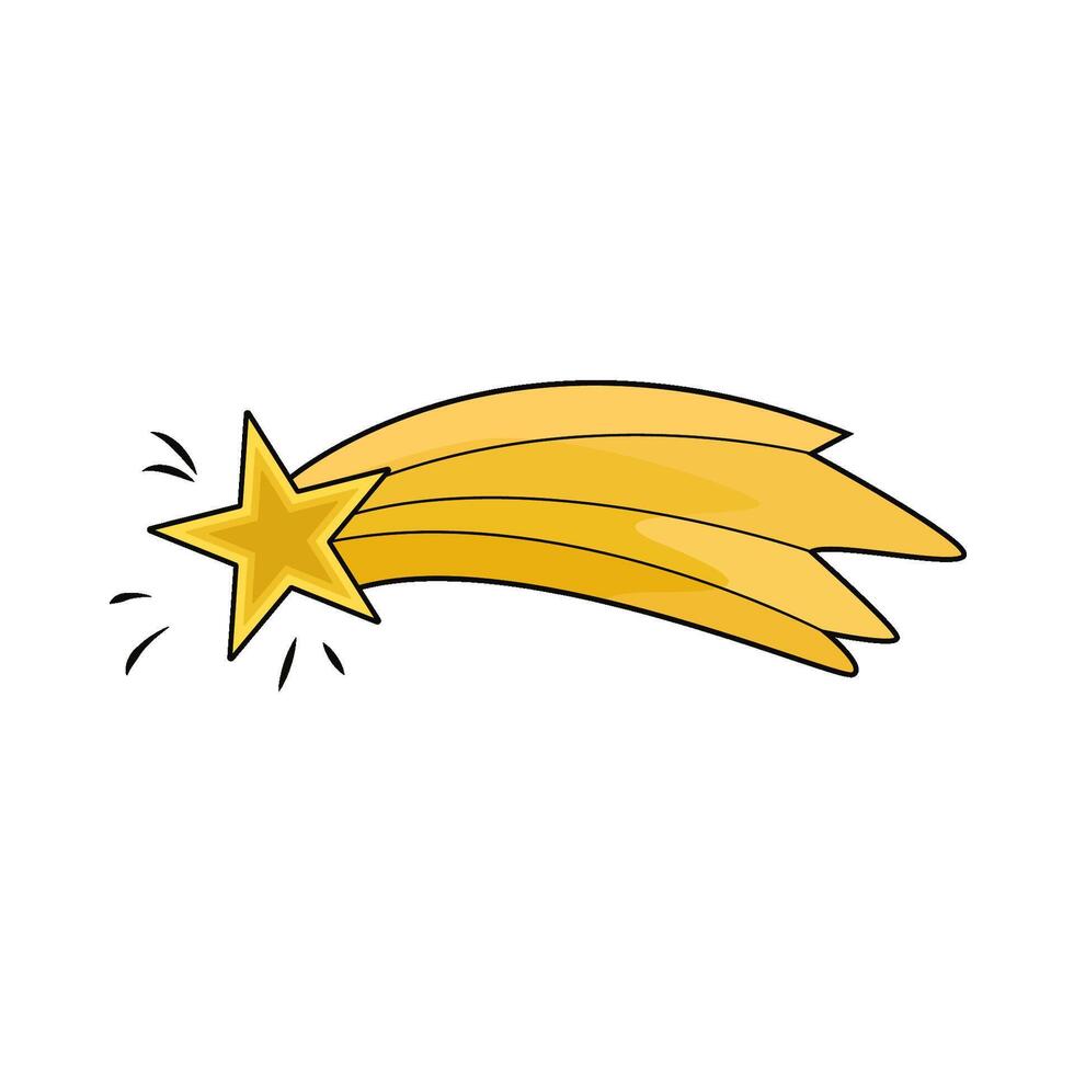 illustration of shooting star vector