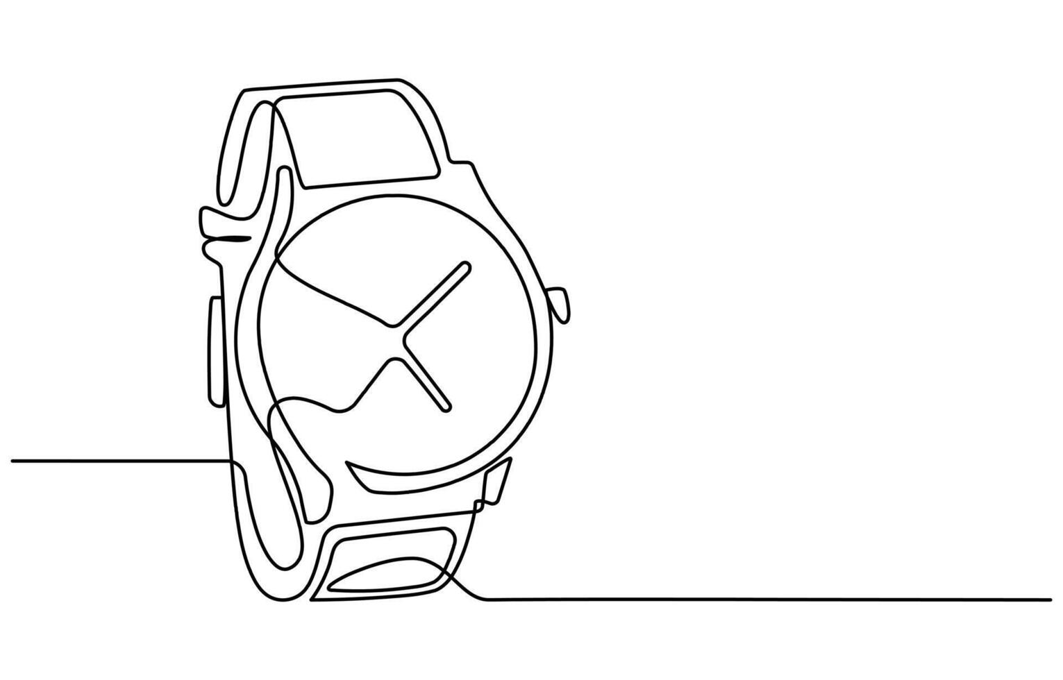 hand Watch continuous line icon illustration vector