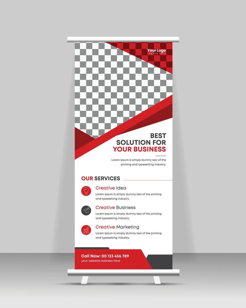 Roll Up Banner Template vector