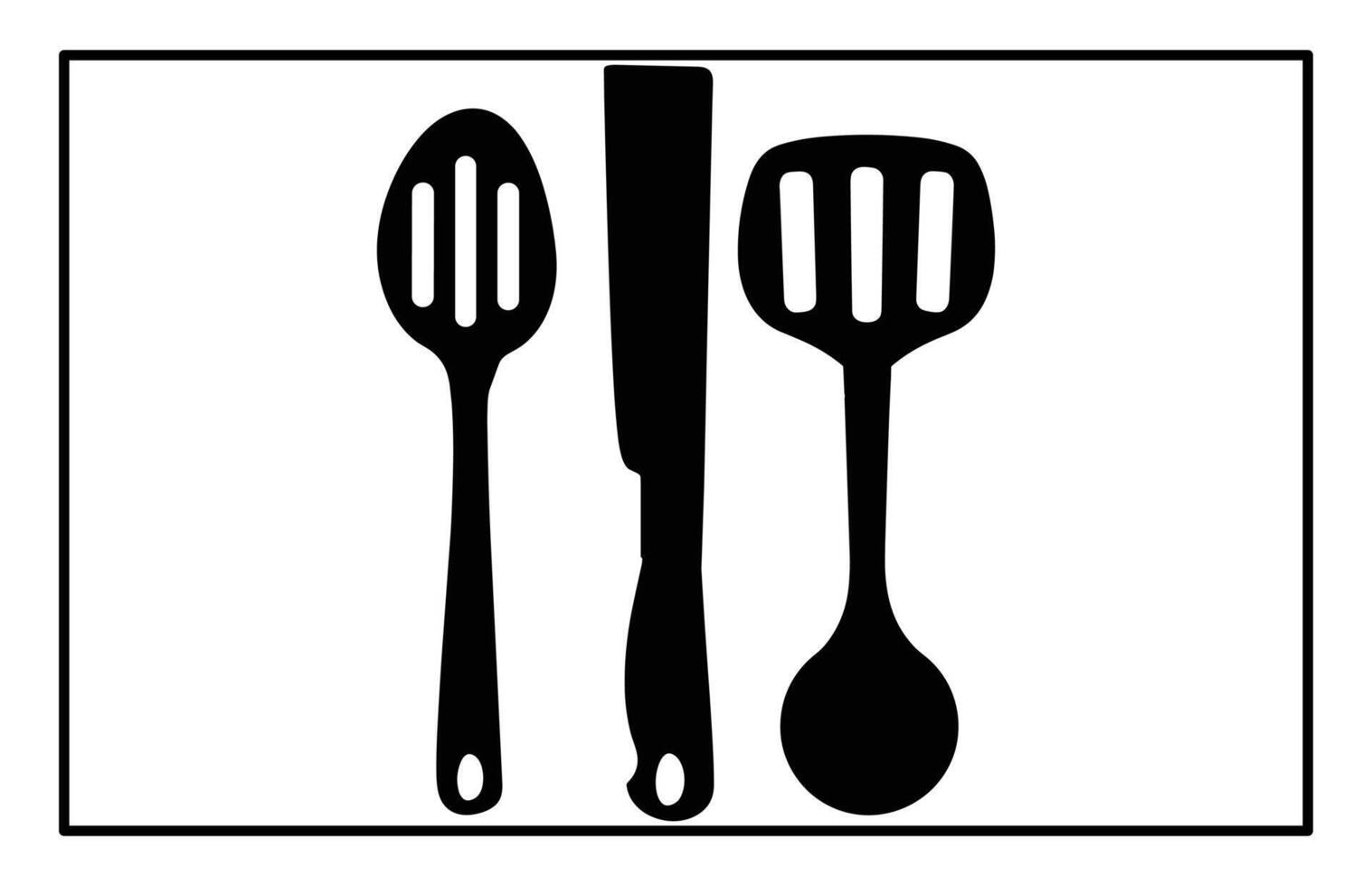 Silhouette of Kitchen Tools - Cooking Equipment Clipart vector