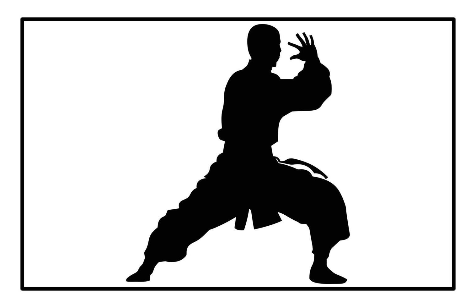 Silhouette of Silat Martial Arts - Dynamic Fighter Illustration art fighter fighting silhouette vector