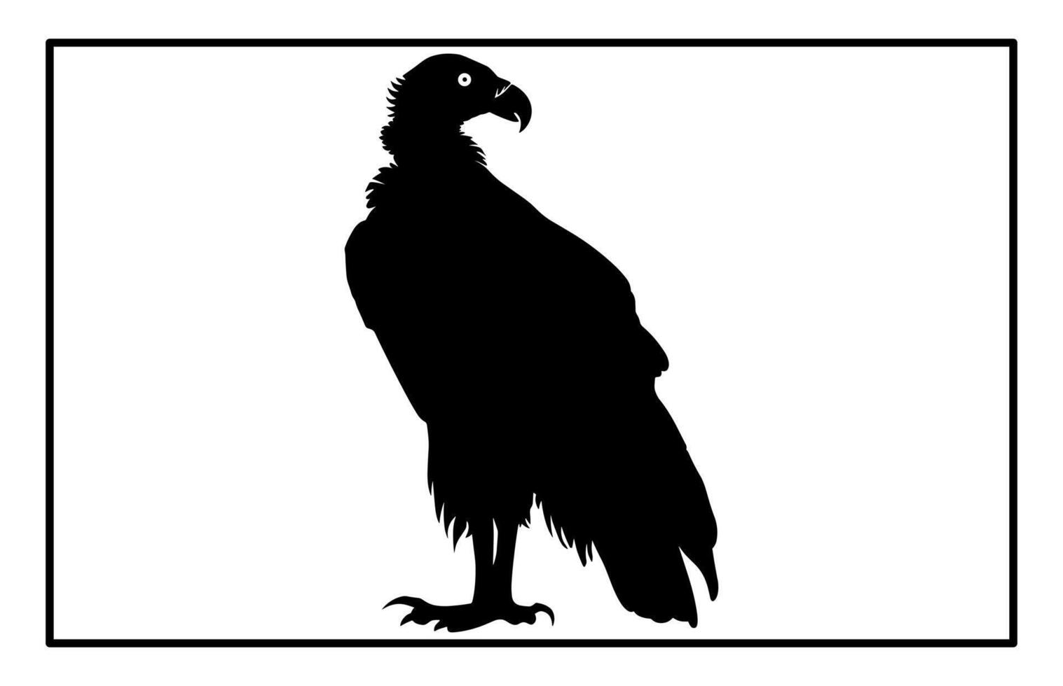 Vulture Silhouette - Majestic Bird of Prey Illustration vector