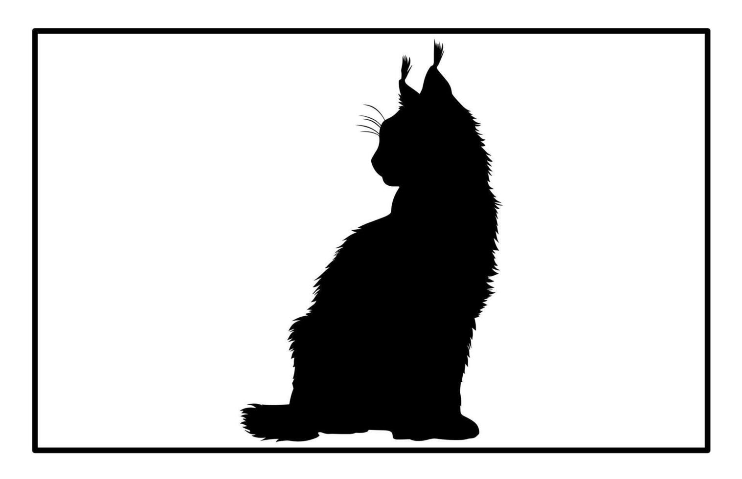 Lynx Cat Silhouette - Wildlife Predator Illustration for Animal Lovers vector