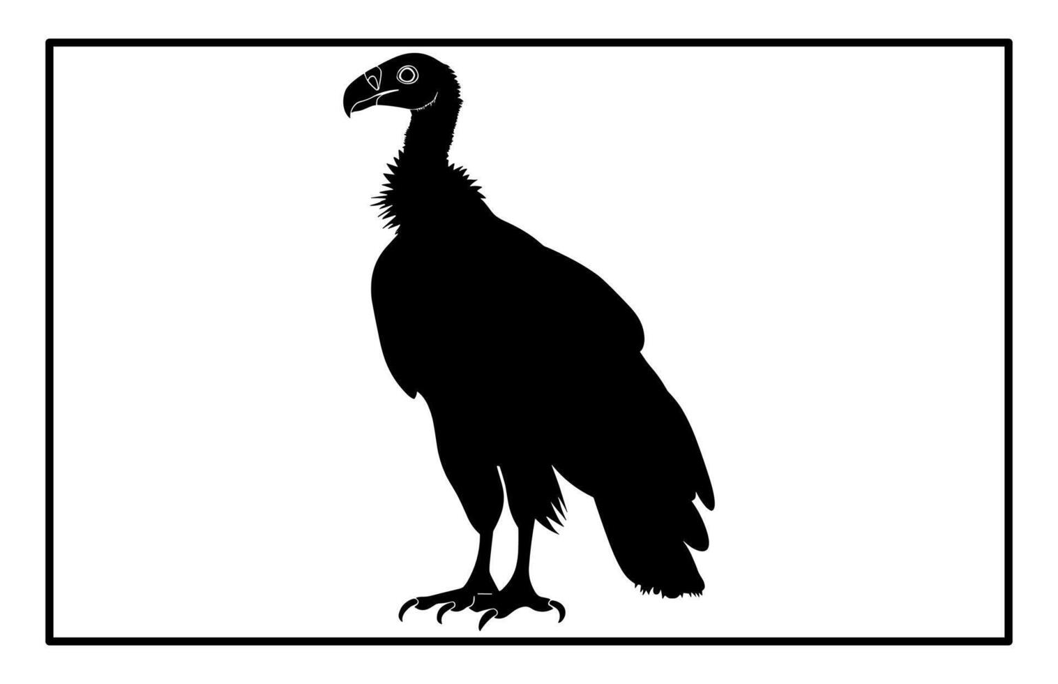Silhouette of Vulture - Iconic Bird of Prey Illustration vector