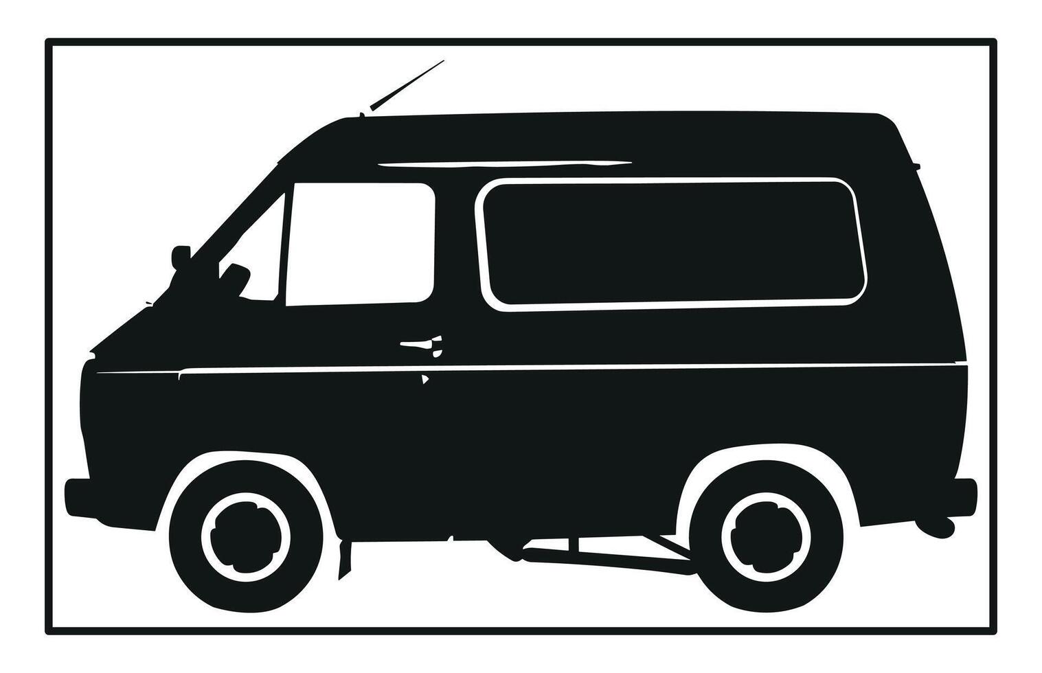 Van Silhouette - Cargo Transport Vehicle Illustration vector