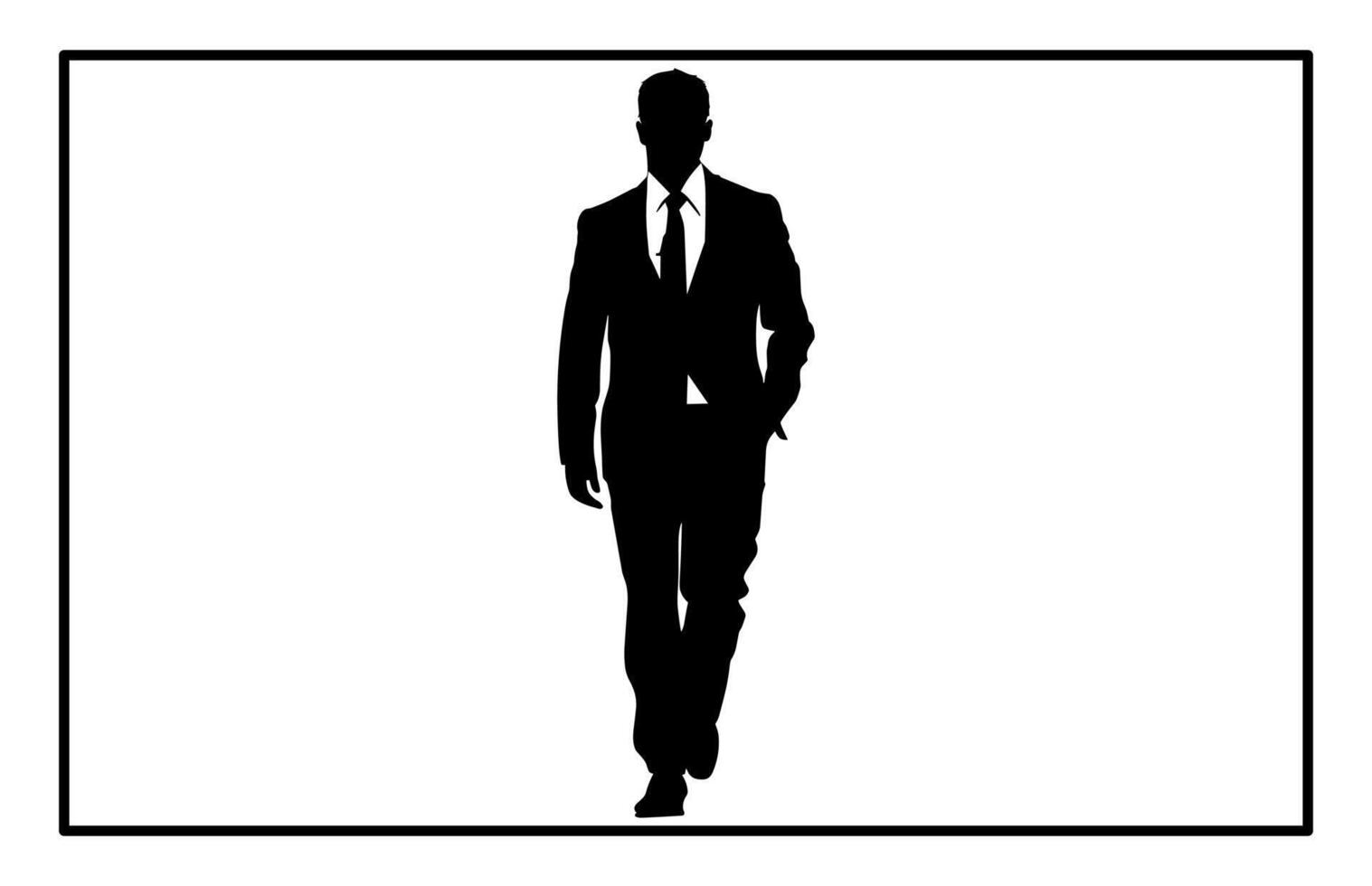 Silhouette of Business Professional Walking - Office Illustration vector