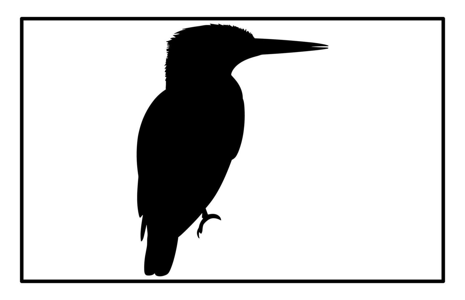Wild Kingfisher Bird Silhouette - Nature and Wildlife Art vector