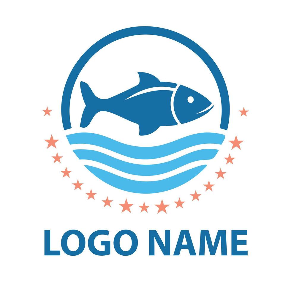 Seafood restaurant logo design vector