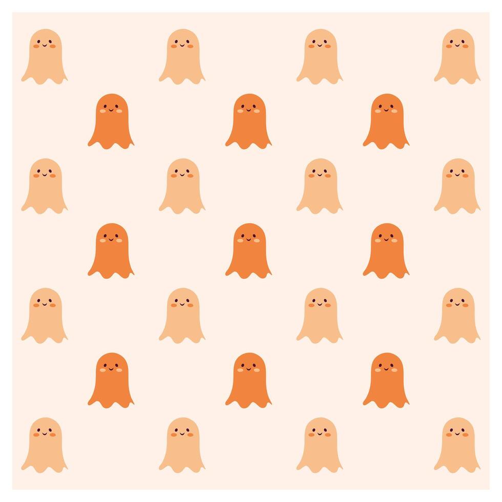 Halloween seamless ghost pattern vector