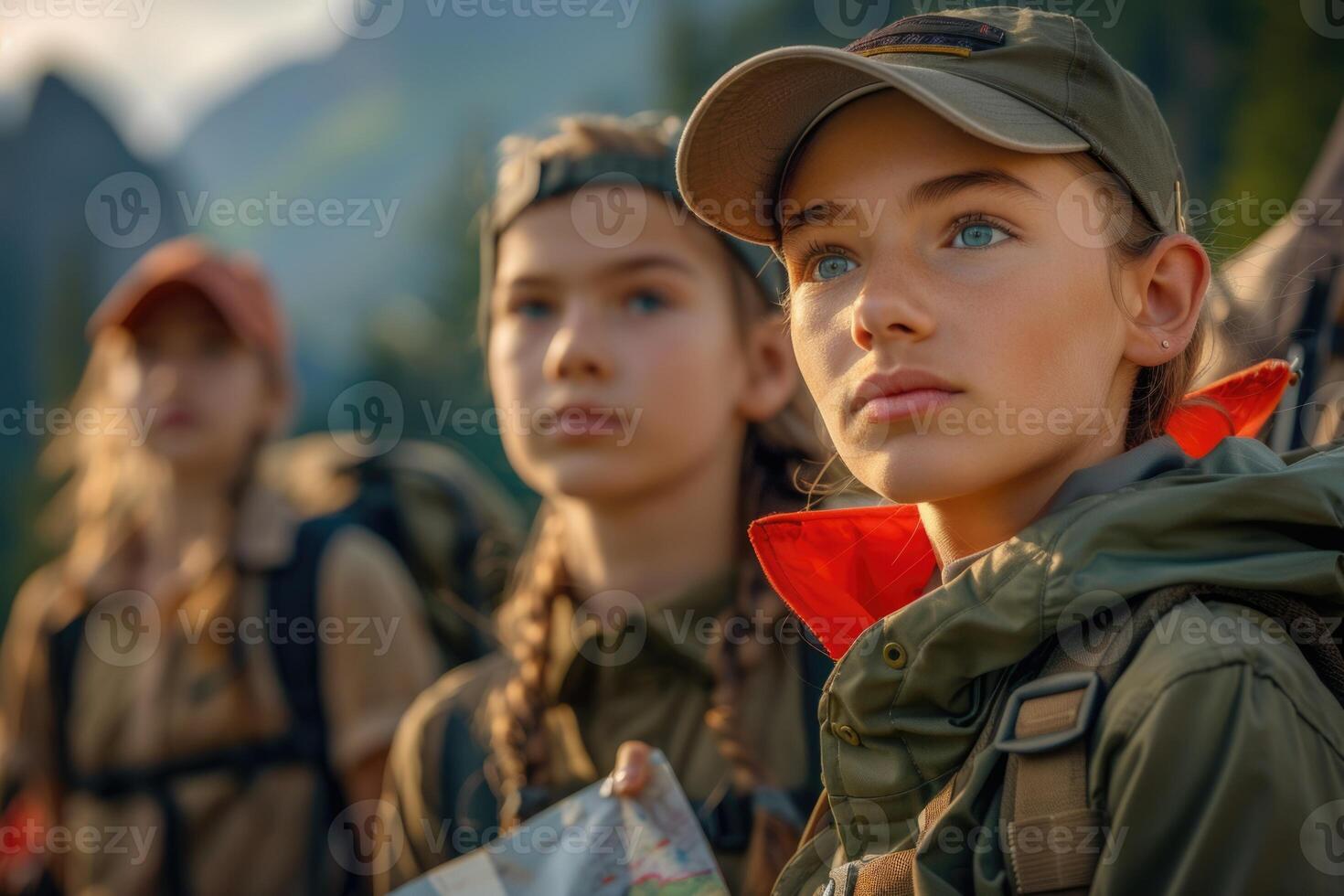 Portrait of a Scout. look at a representative of the Scout Movement, embodying the principles of kindness, endurance and solidarity, through his personality traits and spirit of the scout photo