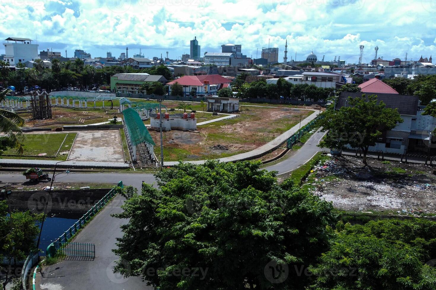 View of the park during the construction process during the day photo