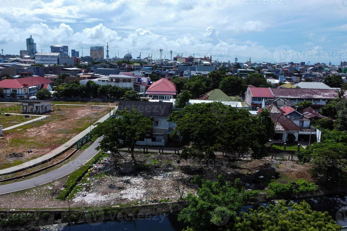 View of the park during the construction process during the day photo
