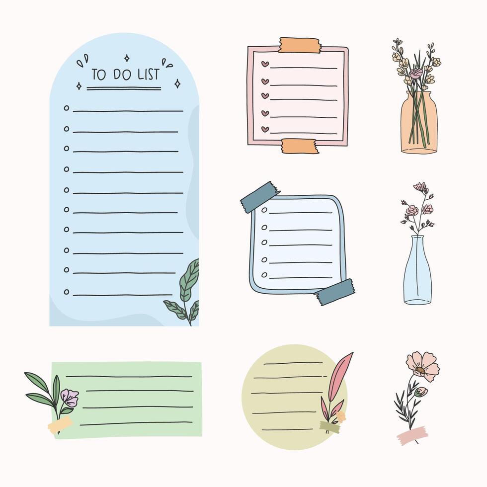 Memo template design vector