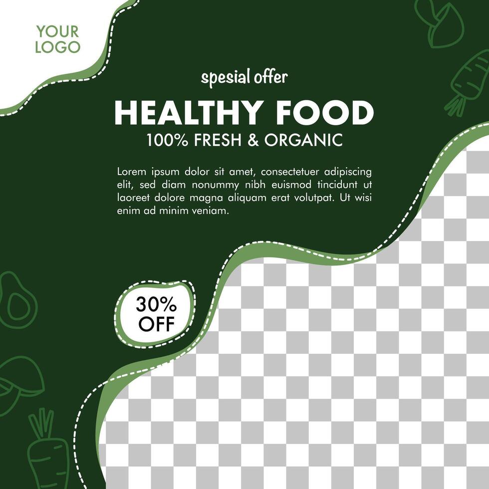 HEALTHY FOOD SALE BANNER vector