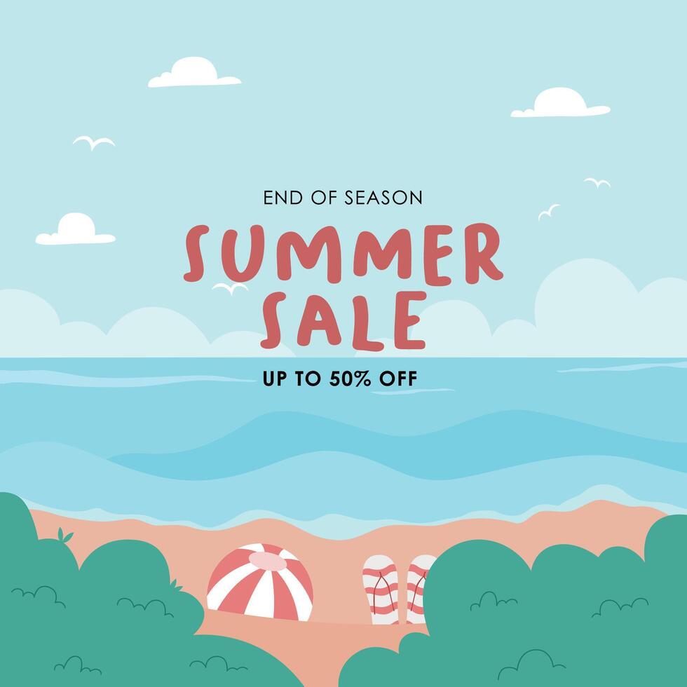 END SEASON SUMMER SALE TEMPLATE vector