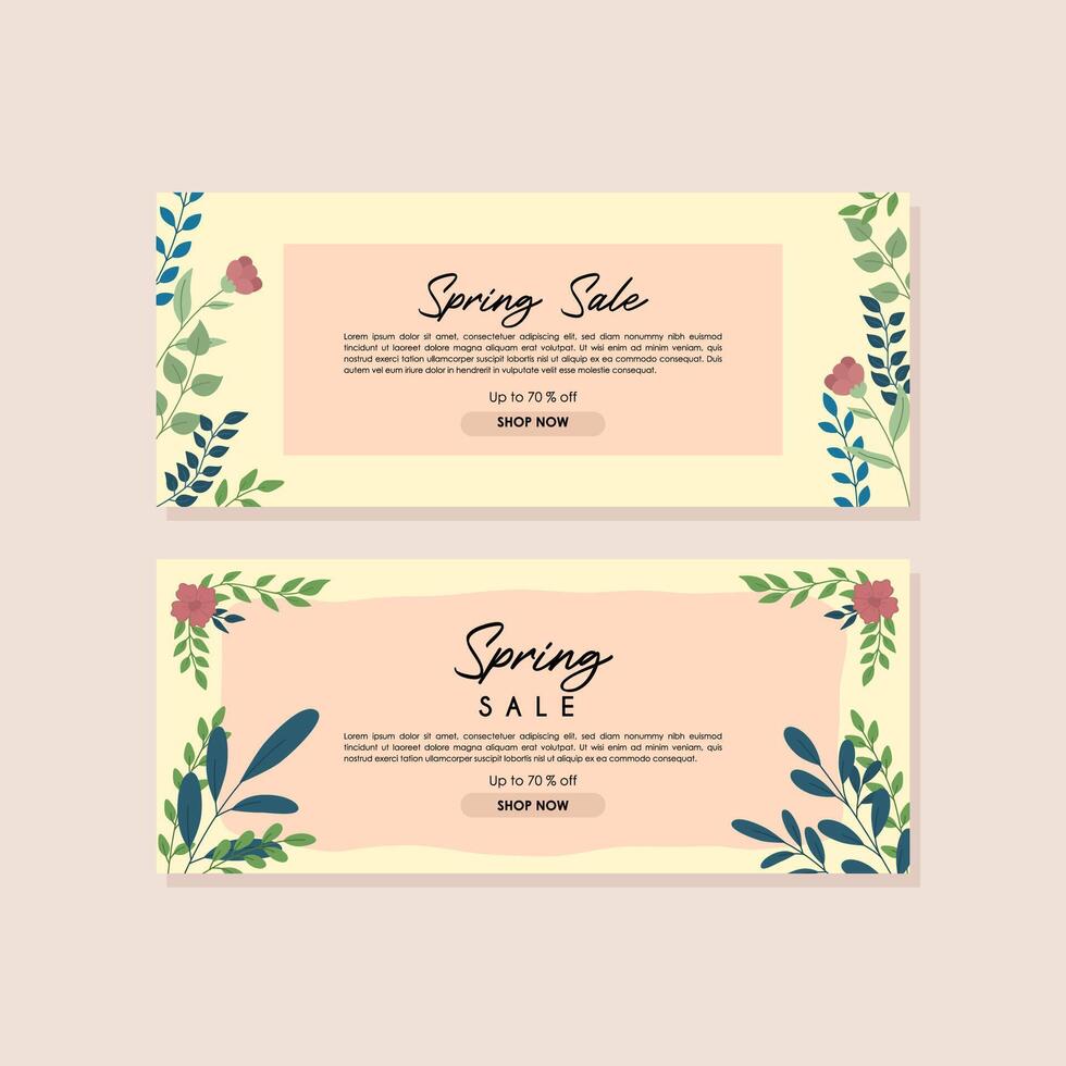 FLAT ILLUSTRATION SPRING BACKGROUND vector