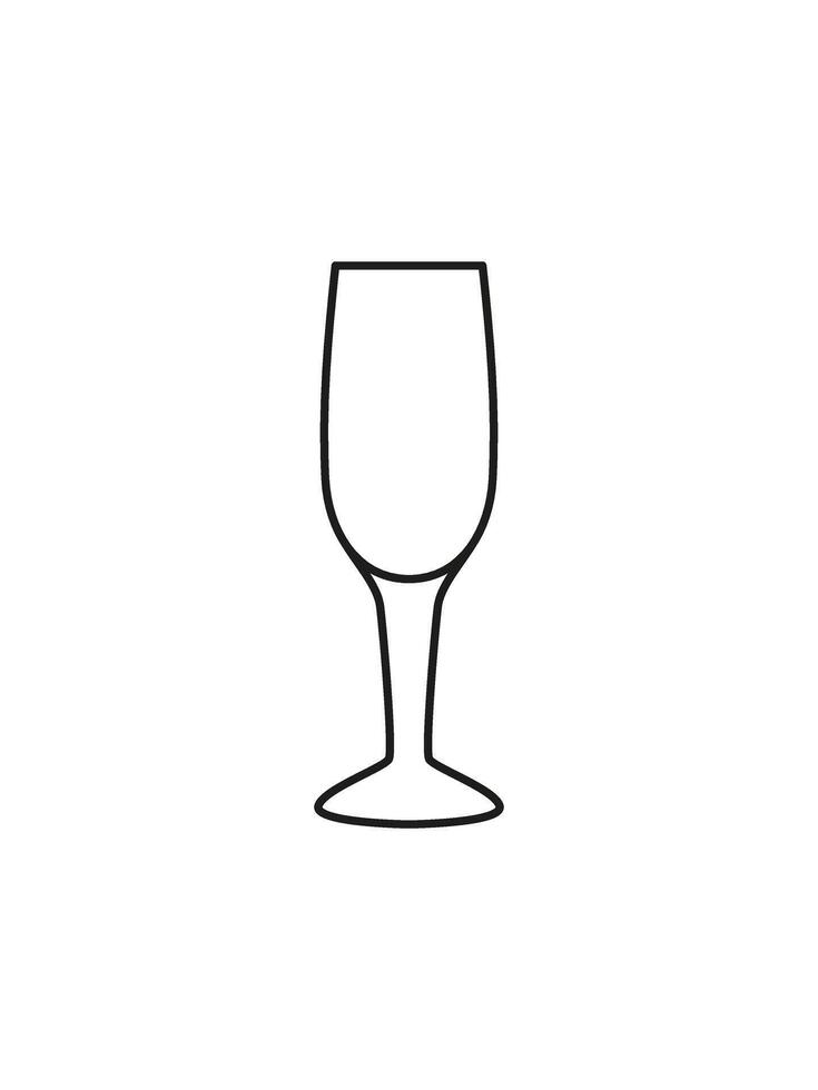 Linear wine glass icon. Outline logo, pictogram. Alcohol red and white wine crystal glass, goblet, glassware. Wine tasting. Sommelier. Party, celebration time. Contour. vector