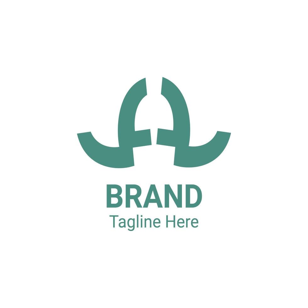 imple logo with initials A or L or F vector