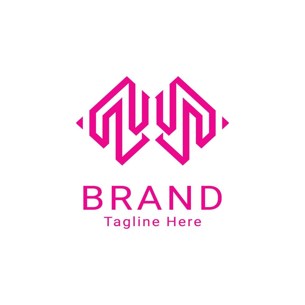 simple logo of initials letter Z or S or N in monogram style vector