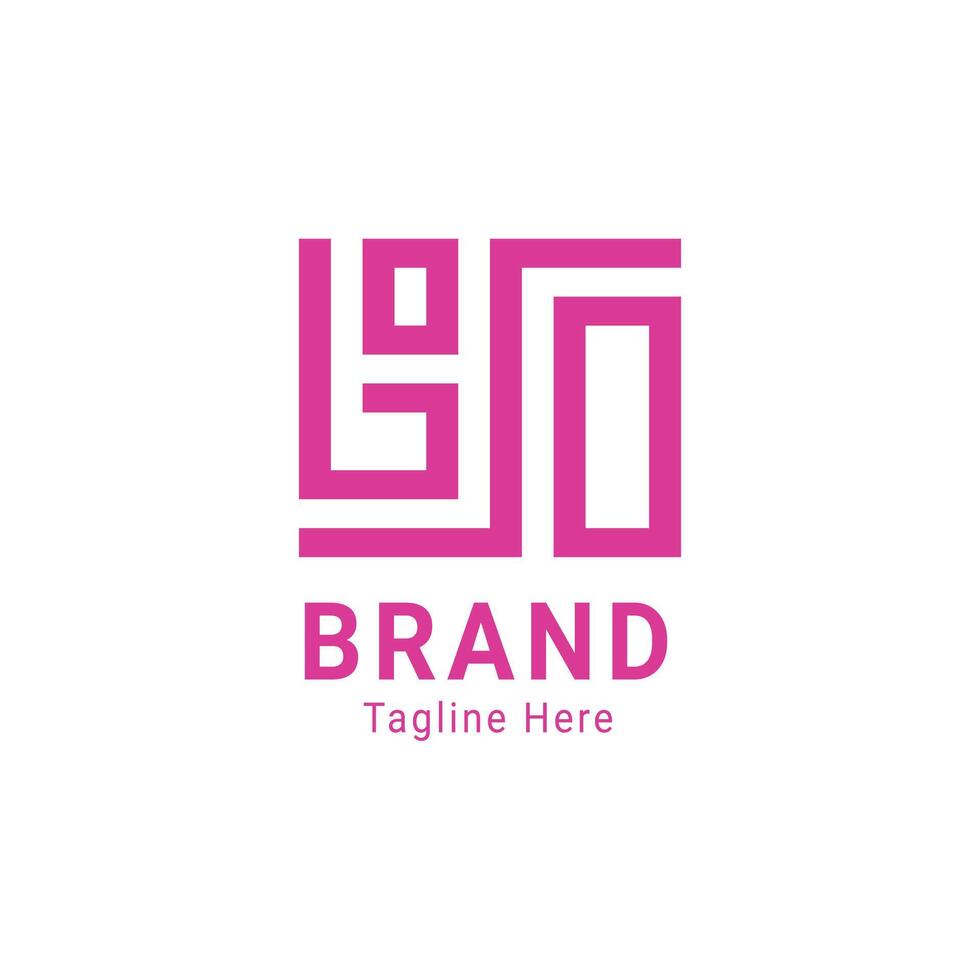 simple logo in labyrinth monogram style vector