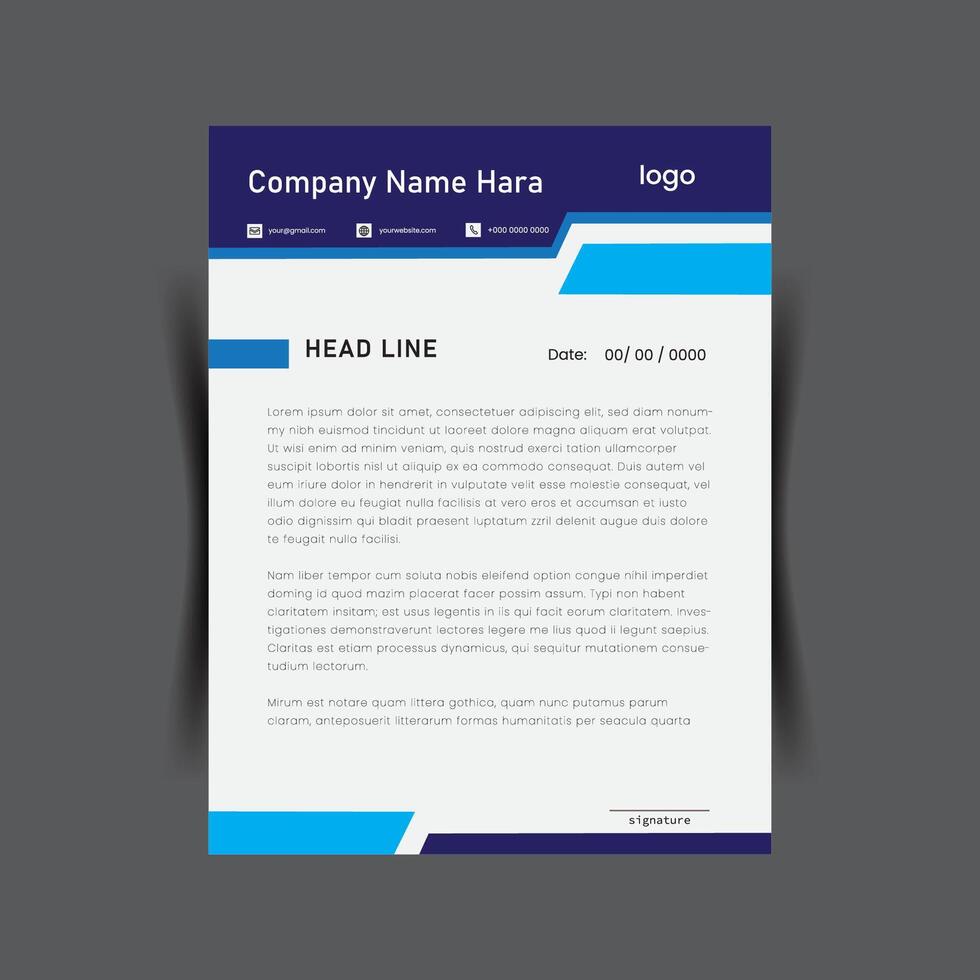 corporate company business letterhead template design vector