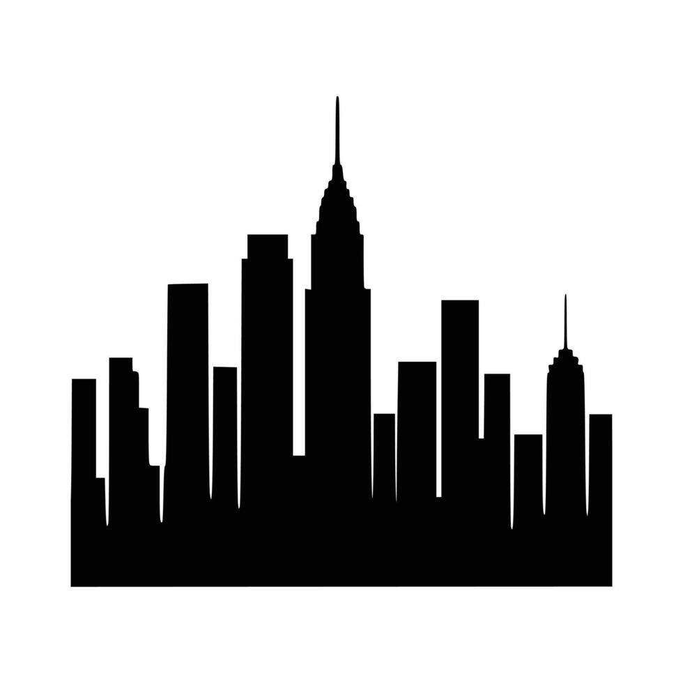 Skyline urban border city silhouette vector