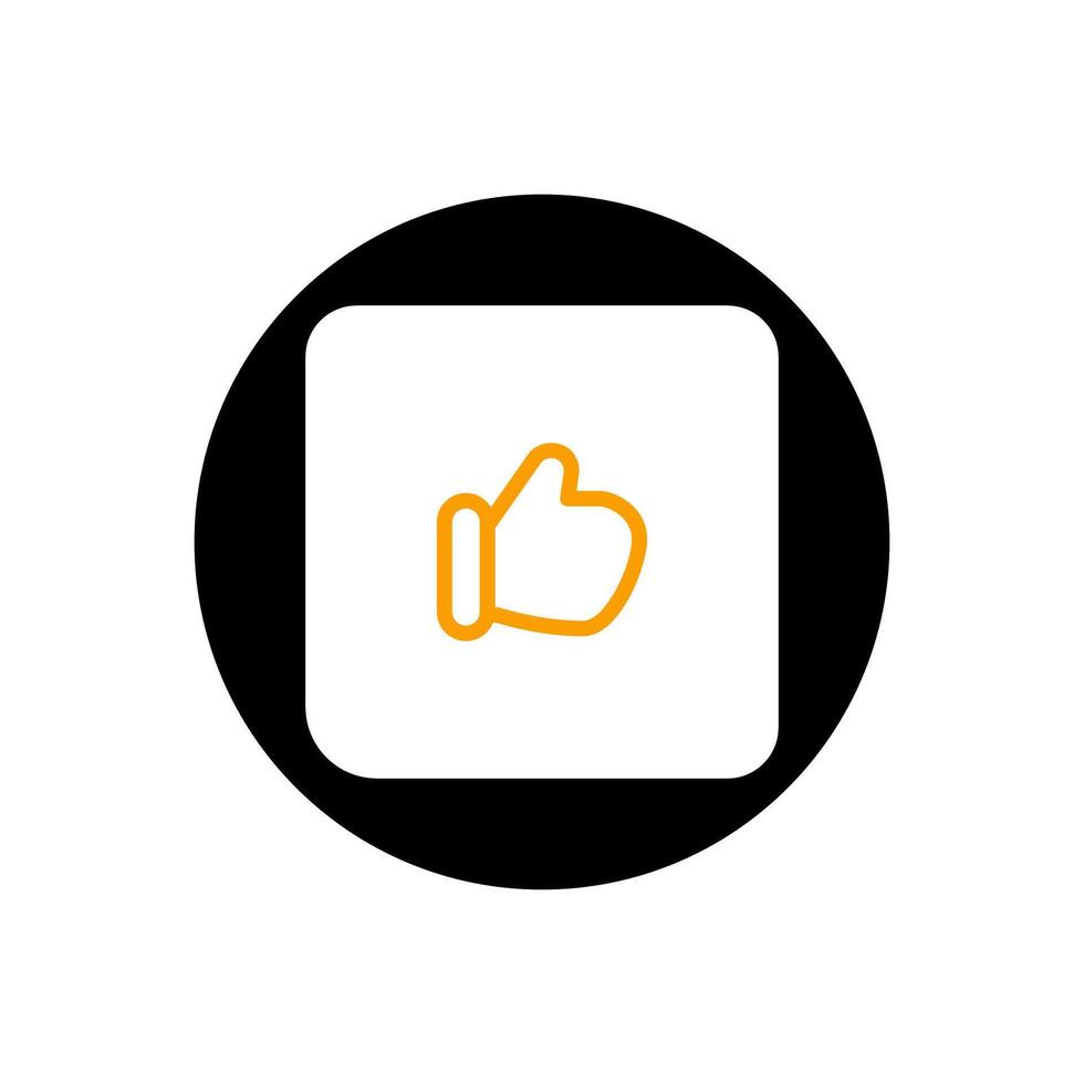 A thumb up icon on a black and white background vector