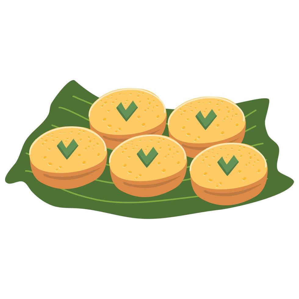 Bika Ambon, Yellow Honeycomb Cake Popular from Medan vector