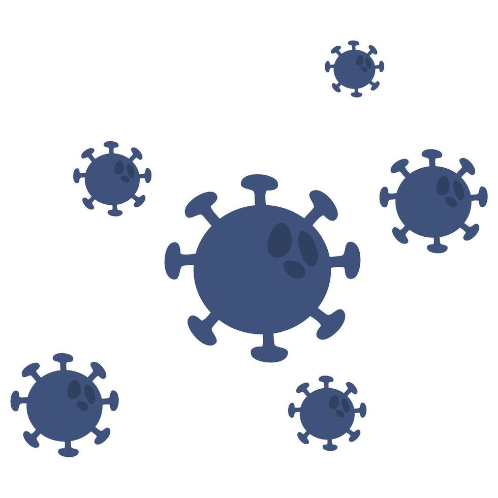 Flu Virus Cell under the Microscope vector