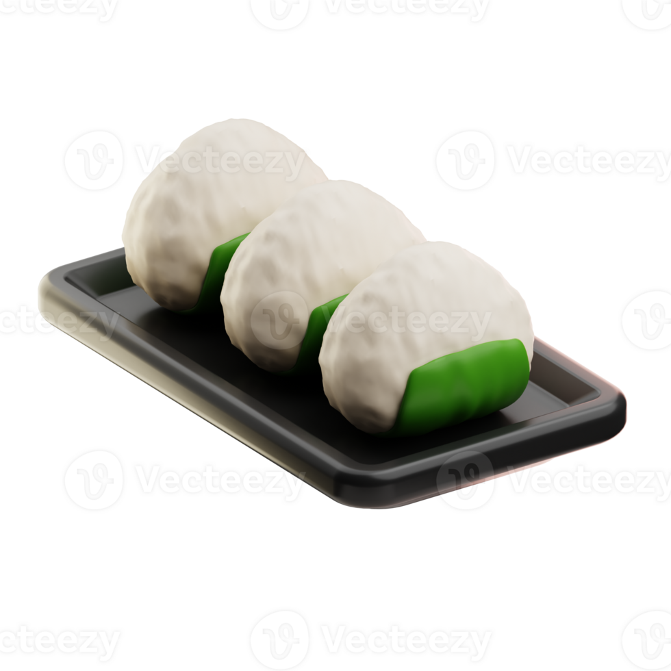Onigiri Asian Food illustration 3D png