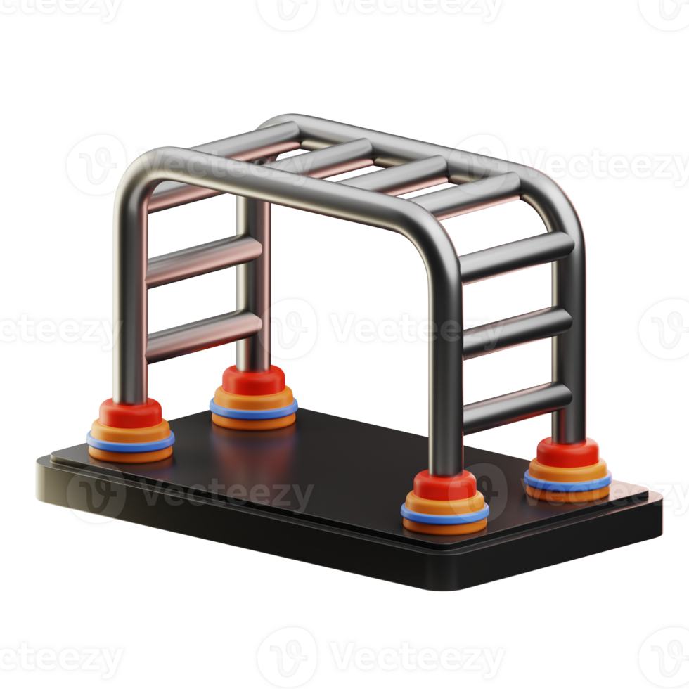 Monkey bars playground object illustration 3d png