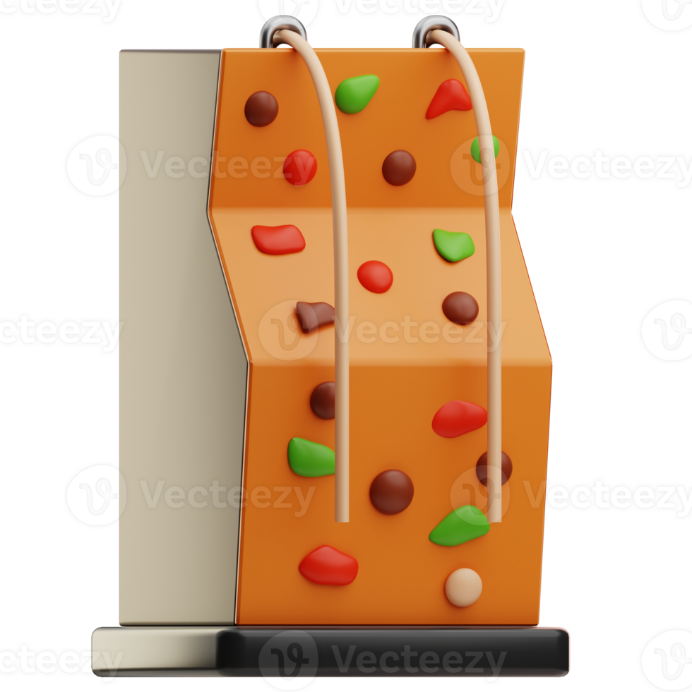 Climbing Wall playground object illustration 3d png